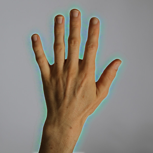 Aura of human hand
